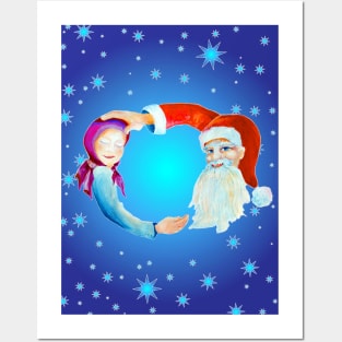 Here it Comes Santa Claus Posters and Art